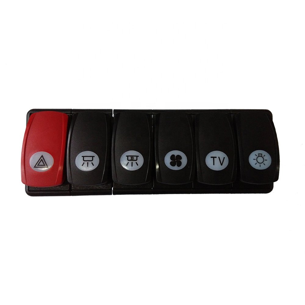 RAISED BOARD SWITCH for ALL SORTS of COACH, TRUCK, SPECIAL VEHICLE and ENGINEERING VEHICLES 6PCS a SET GOOD QUALITY